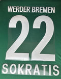 Sokratis #22 Werder Bremen 2012/2013 Retro Nameset