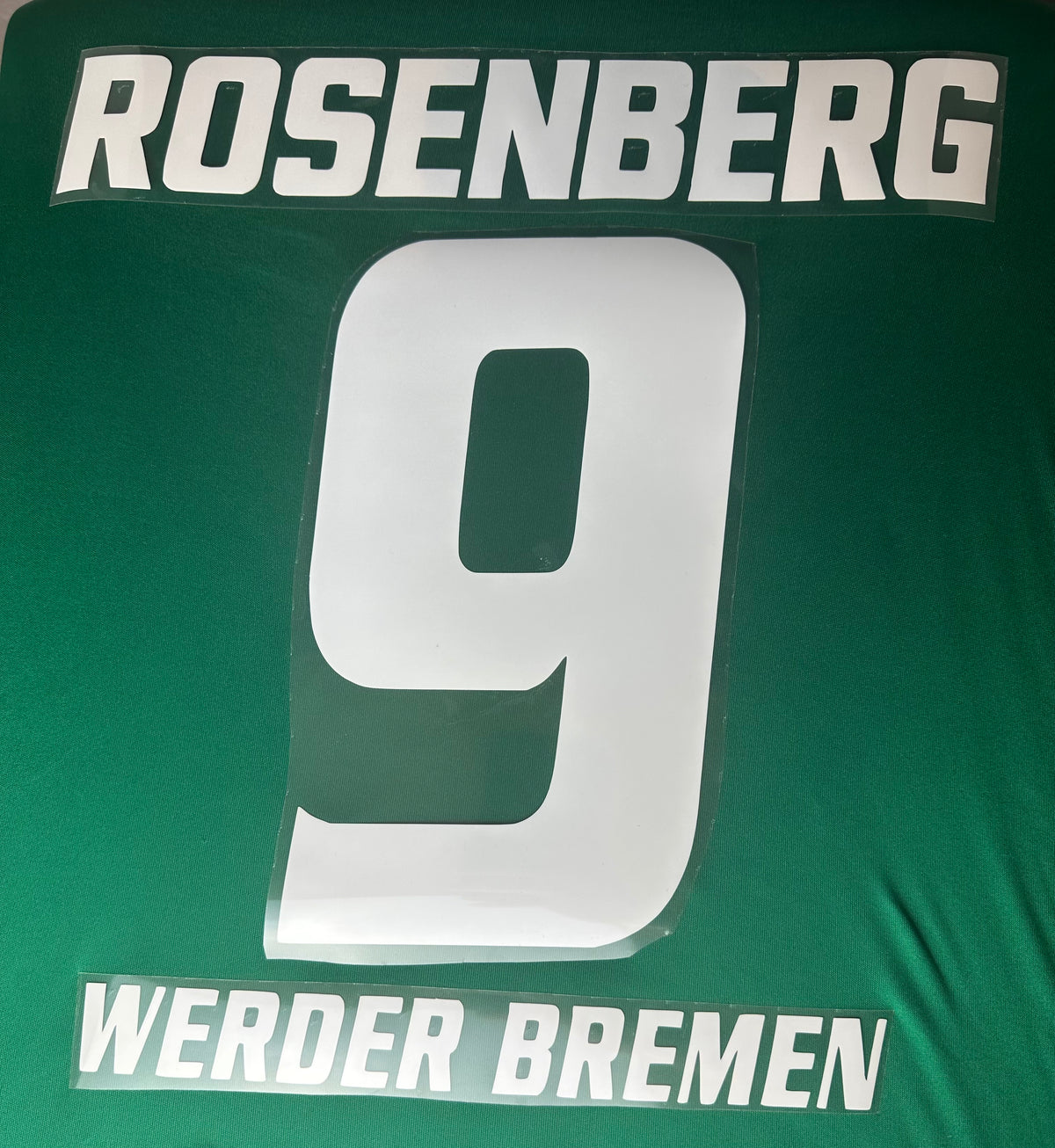 Rosenberg #9 Werder Bremen 2008/2009 Retro Nameset