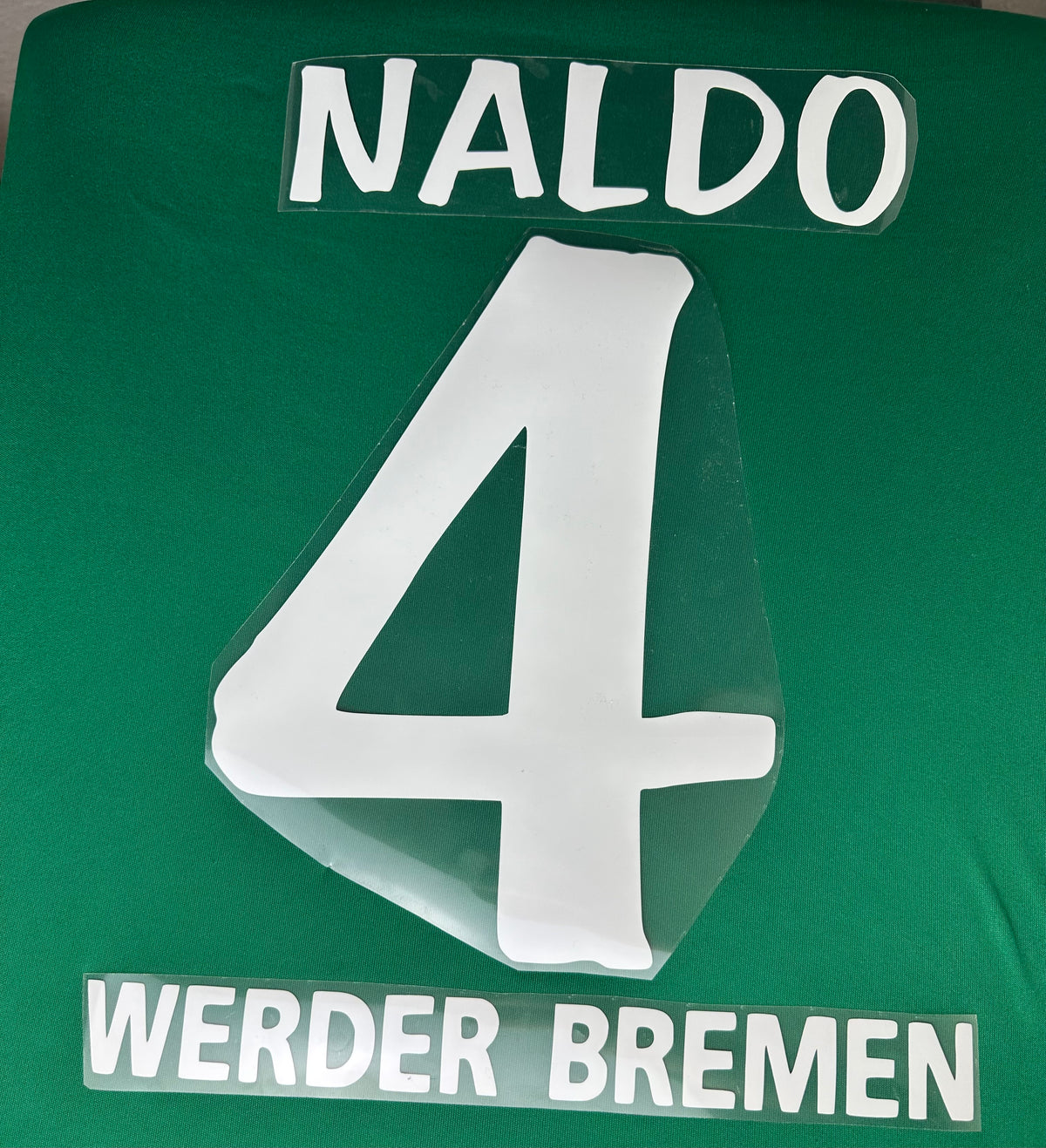 Naldo #4 Werder Bremen 2006/2008 Retro Nameset