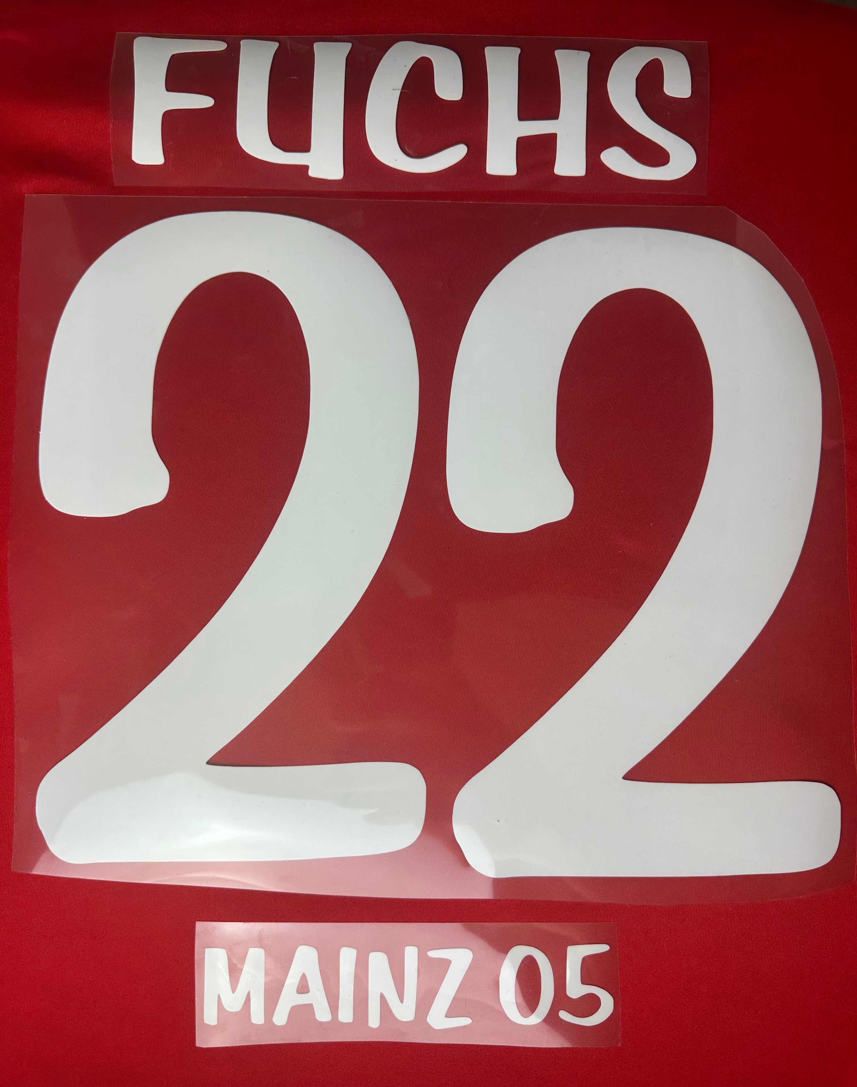 Fuchs #22 1.FSV Mainz 05 2010/2011 Retro Nameset