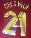 David Villa #21 Spanien 2006 Retro Nameset