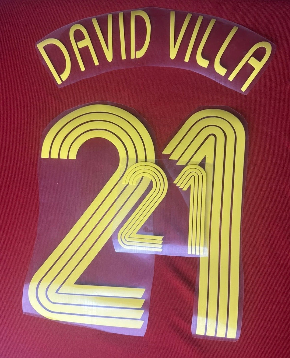 David Villa #21 Spanien 2006 Retro Nameset