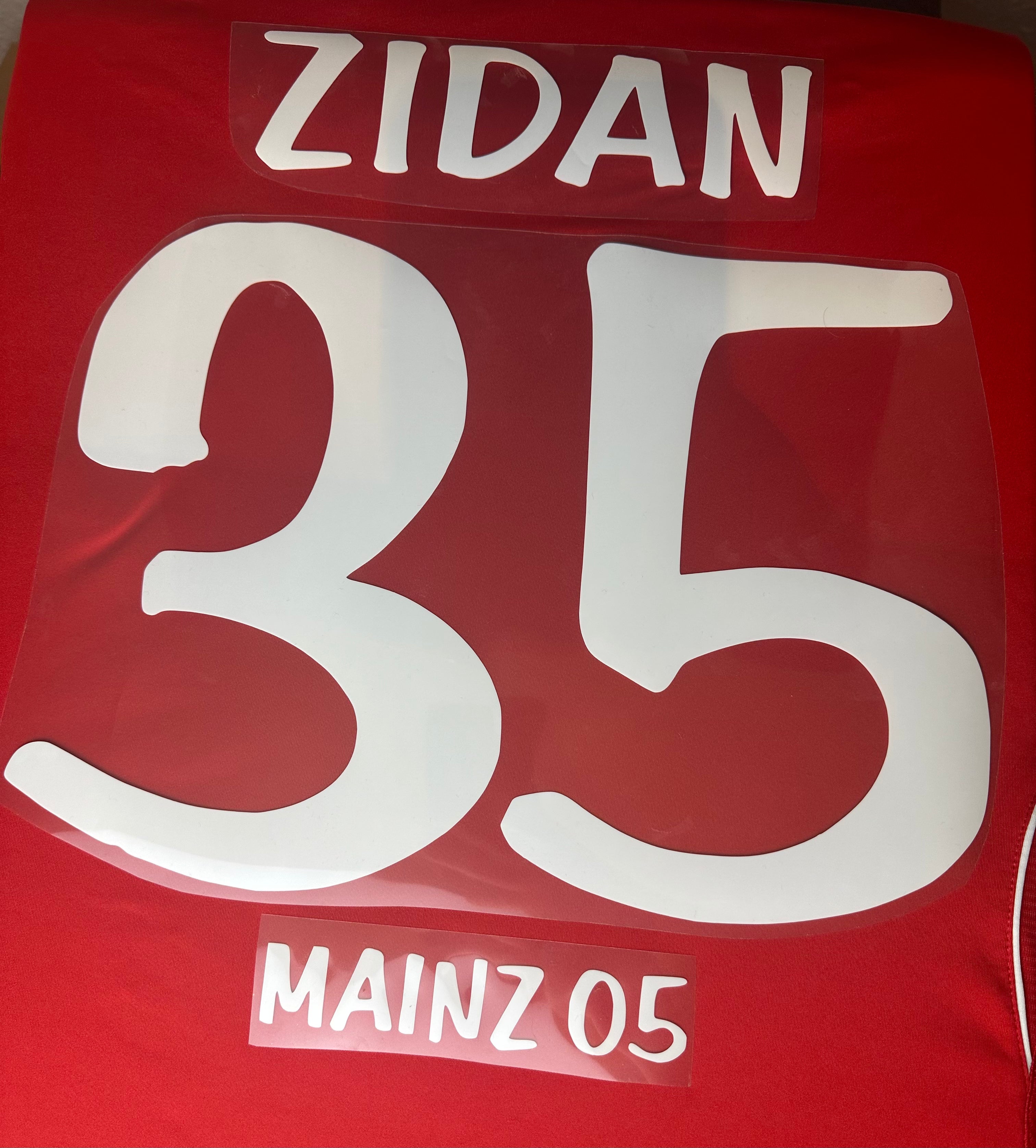 Zidan #35 1.FSV Mainz 05 2011/2012 Retro Nameset
