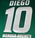 Diego #10 Werder Bremen 2008/2009 Retro Nameset
