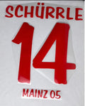 Schürrle #14 1.FSV Mainz 05 2009/2011 Retro Nameset