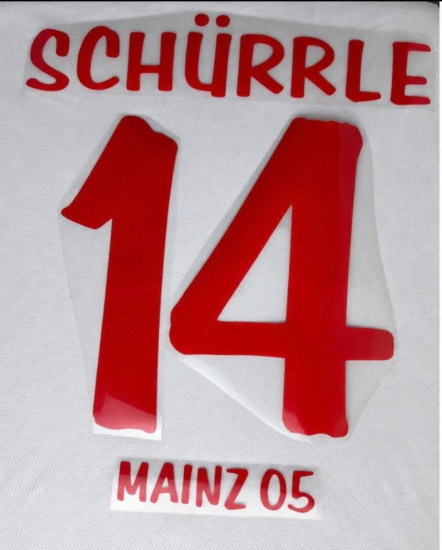 Schürrle #14 1.FSV Mainz 05 2009/2011 Retro Nameset