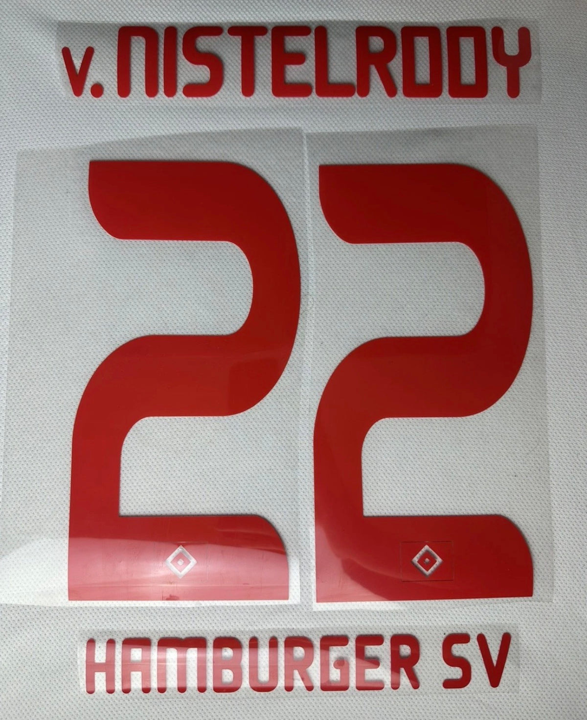 Van Nistelrooy #22 Hamburger SV 2010/2011 Retro Nameset