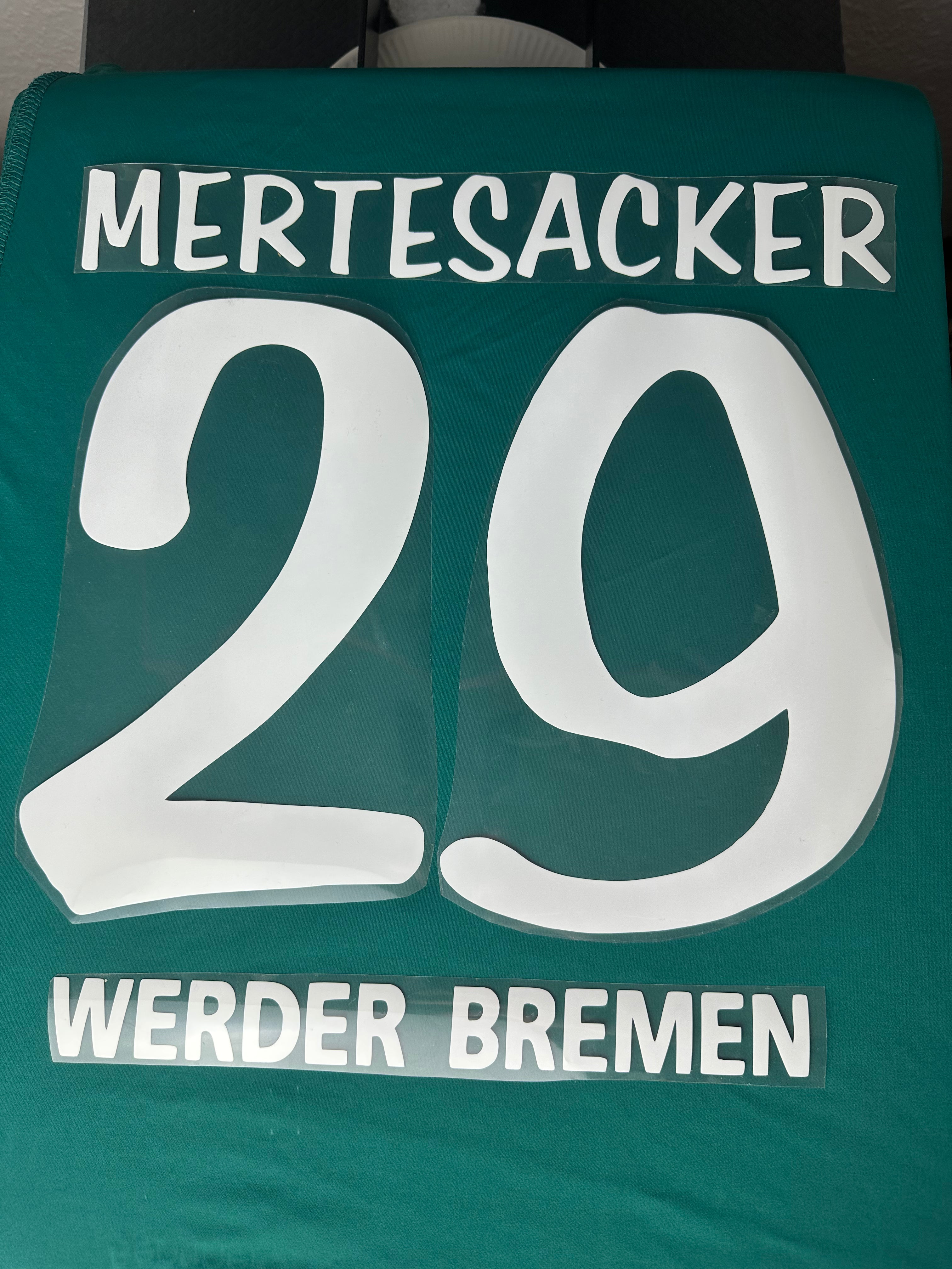 Mertesacker #29 Werder Bremen 2006/2008 Retro Nameset